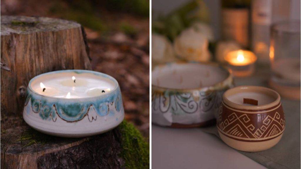 Укрзалізниця створила колекцію свічок із зображенням косівської кераміки