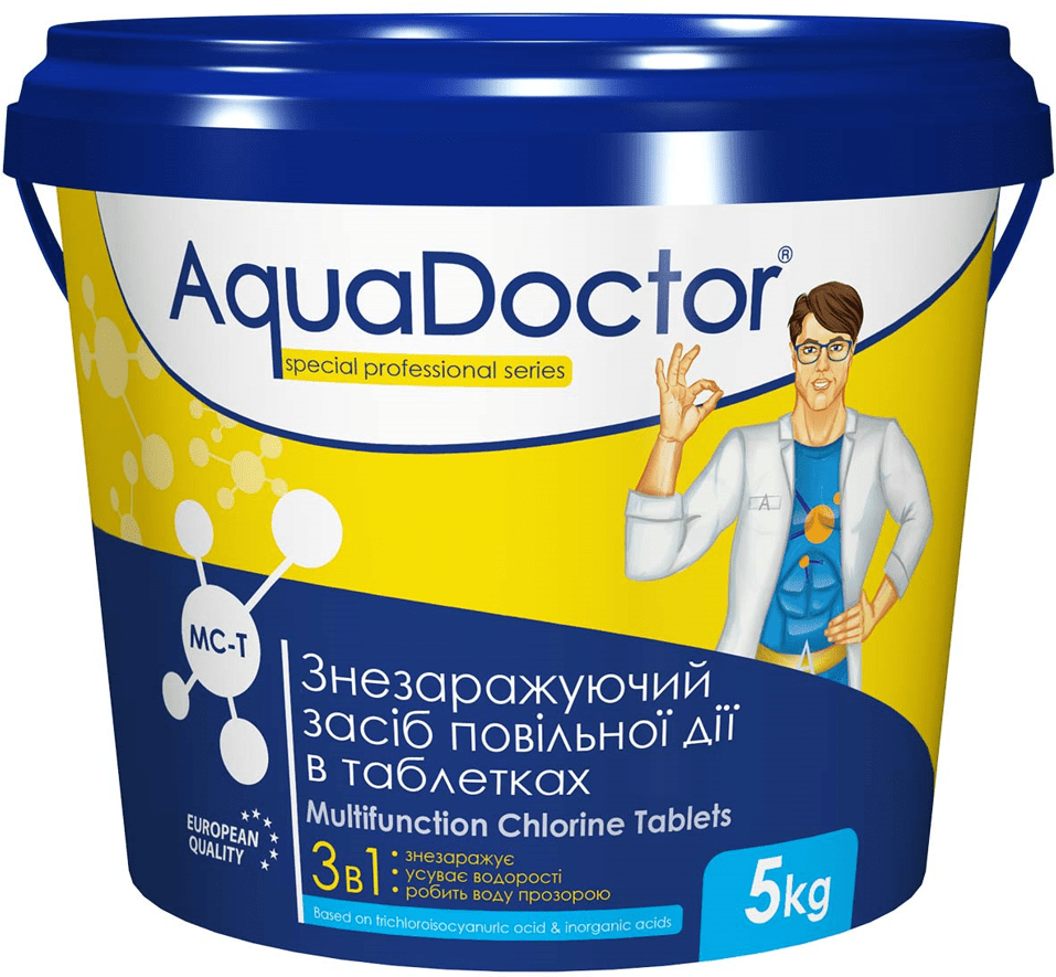 Чистый бассейн и безопасное плавание с хлорными таблетками AquaDoctor