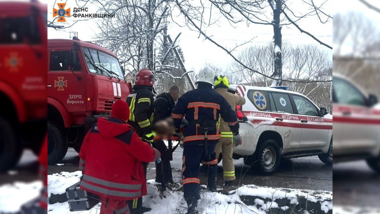 На Прикарпатті рятувальники деблокували жінку з понівеченої автівки. ФОТО