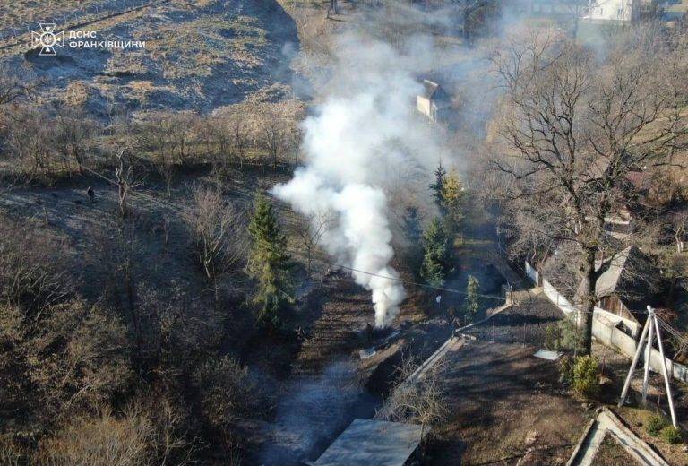 Прикарпатські рятувальники спіймали чотирьох паліїв трави. ФОТО