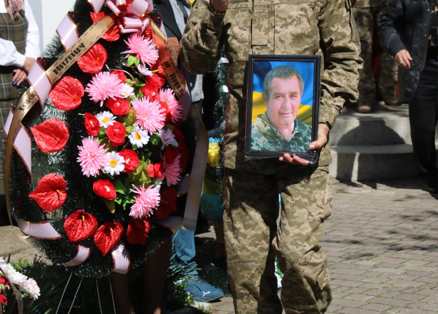 Калуська громада провела в останню дорогу,захисника Михайла Барановського,Андрій Найда