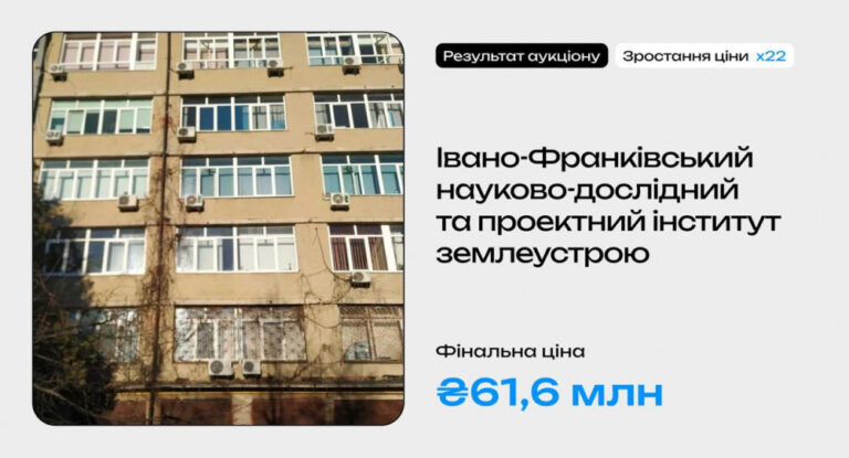 У Франківську продали з молотка майно інституту землеустрою