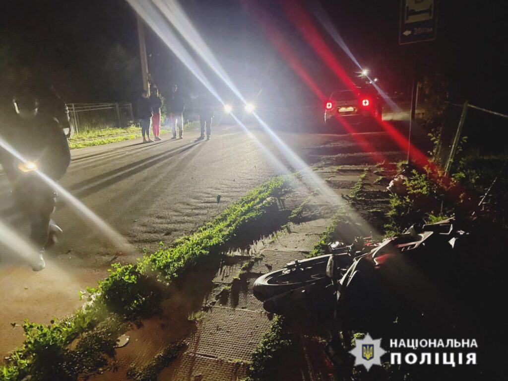 В ДТП на Прикарпатті постраждав 16-річний мотоцикліст. ФОТО