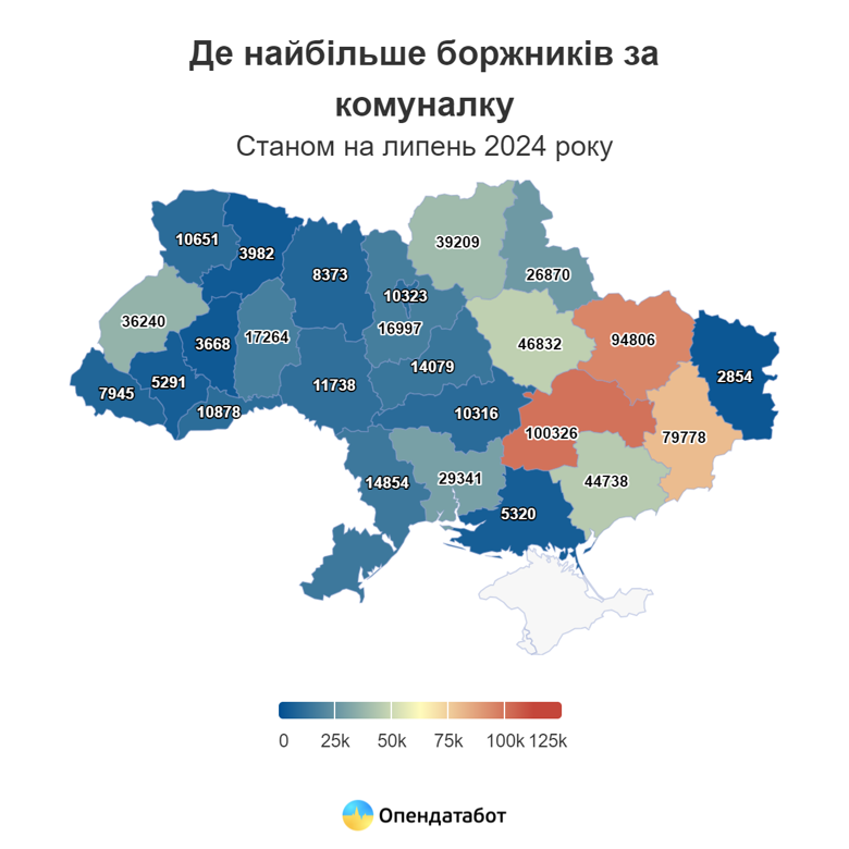 З початку повномасштабної війни кількість боргів за комуналку зросла на третину, – Опендатабот