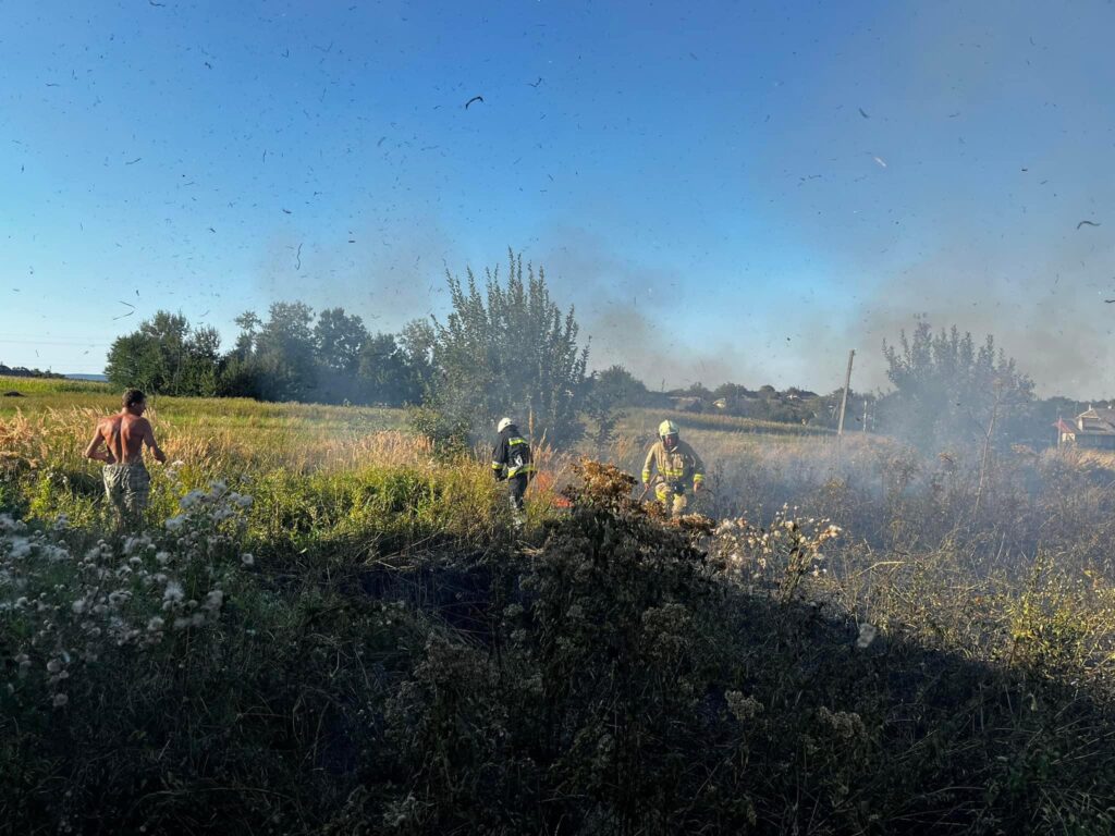 На Богородчанщині горіла суха трава