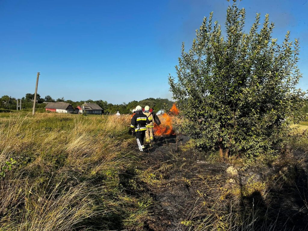 горіла суха трава,На Богородчанщині,Рятувальники Богородчанщини