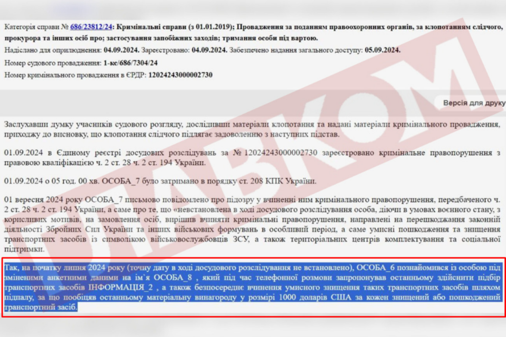 Хто палить машини військових? Технології найму, психологічні прийоми та «гонорари»