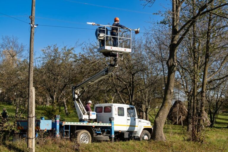 Прикарпатські енергетики чистять електротраси від гілок дерев