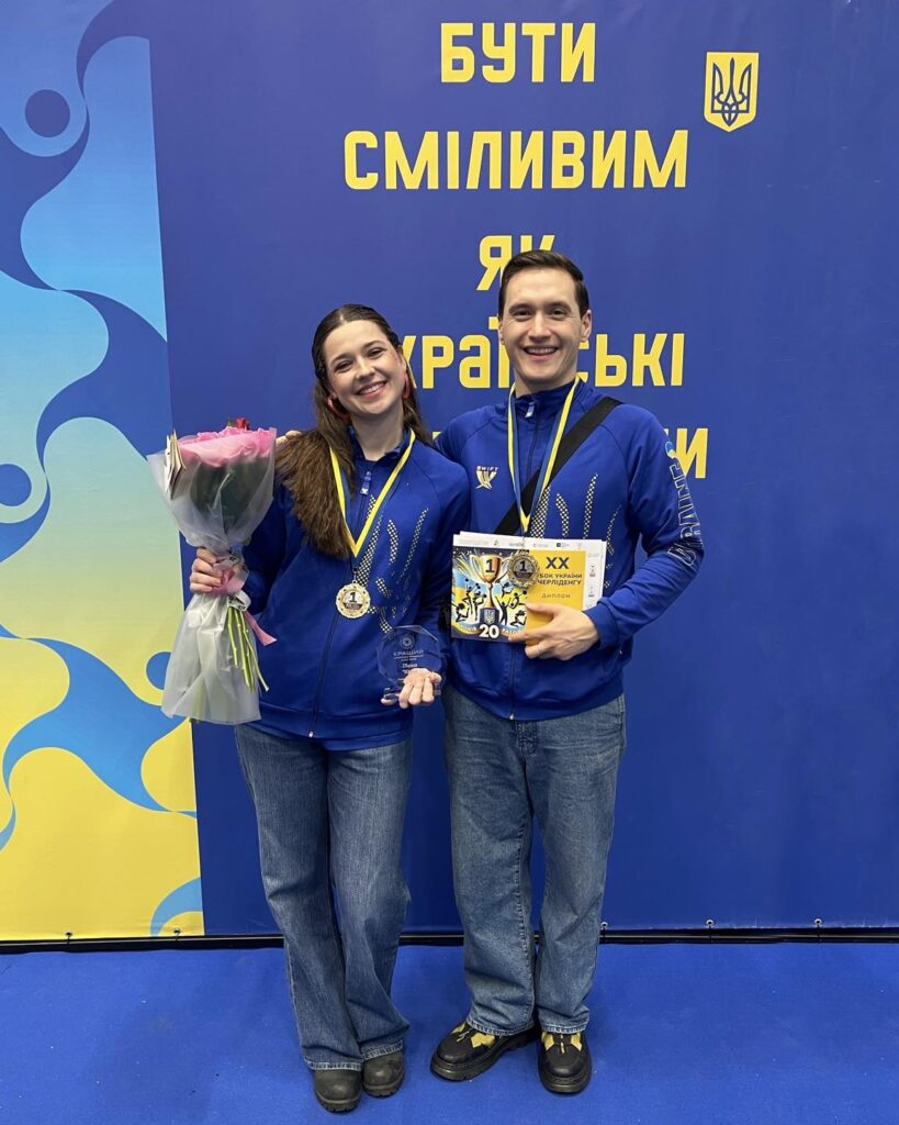 Дмитро Лека з дружиною Юлією,перемогли на Кубку України з черліденгу,Франківський драмтеатр