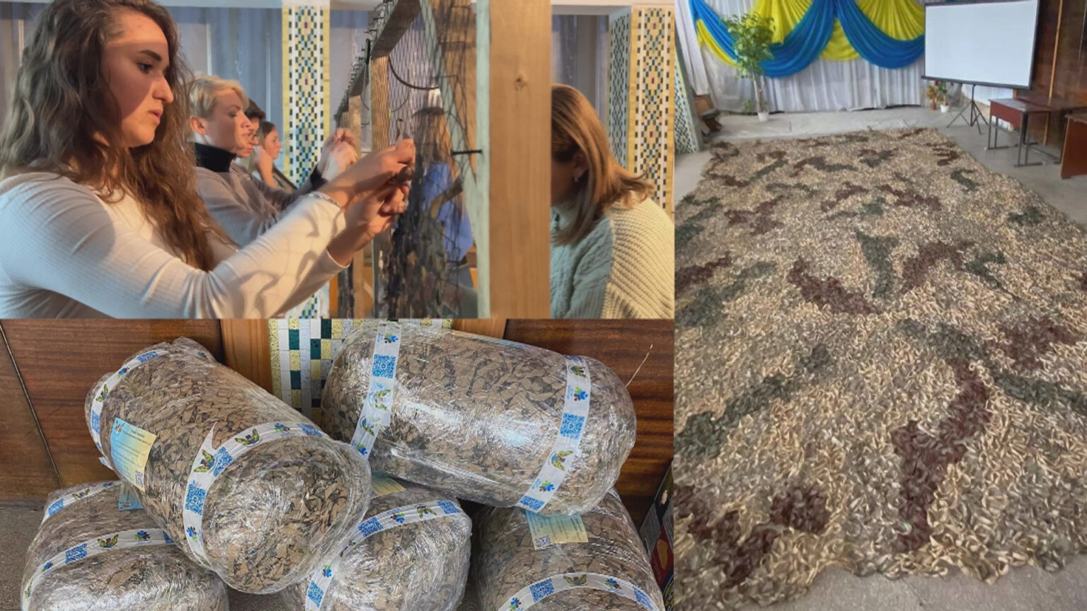 У Печеніжинській громаді більше року плетуть маскувальні сітки для захисників