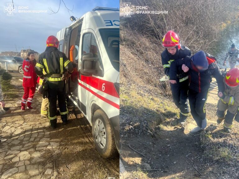 Нога хлопця застрягла в пірсі: у Вовчинцях рятувальники допомогли хлопцю. ФОТО