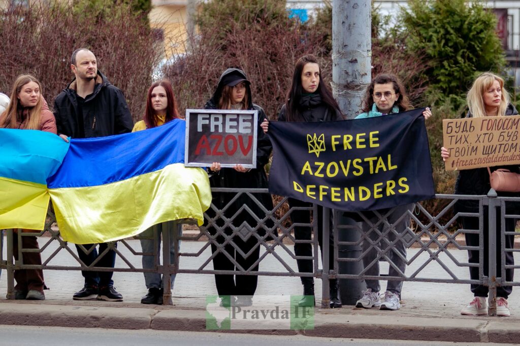 Мітинг за звільнення Азовстальських захисників.