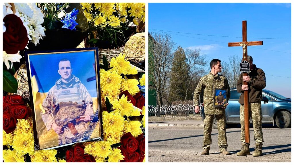 Вшанування українського солдата, портрет і хрест