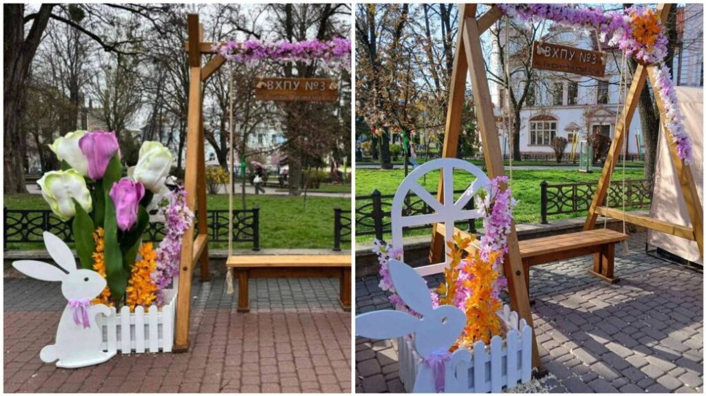 У середмісті Франківська обікрали великодню фотозону. ФОТО