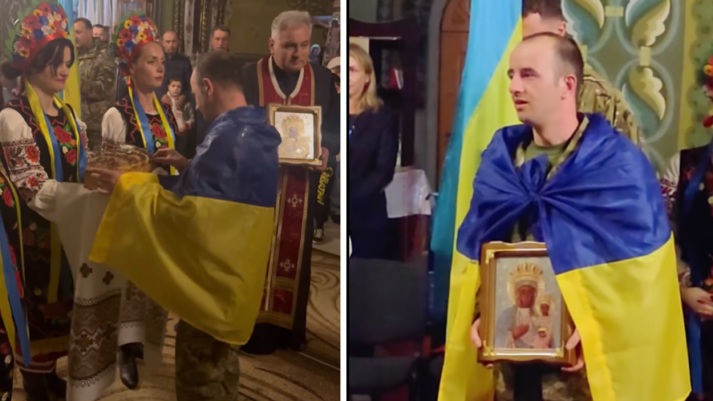 У Долині зустрічали звільненого із полону воїна Володимира Федорича. ВІДЕО