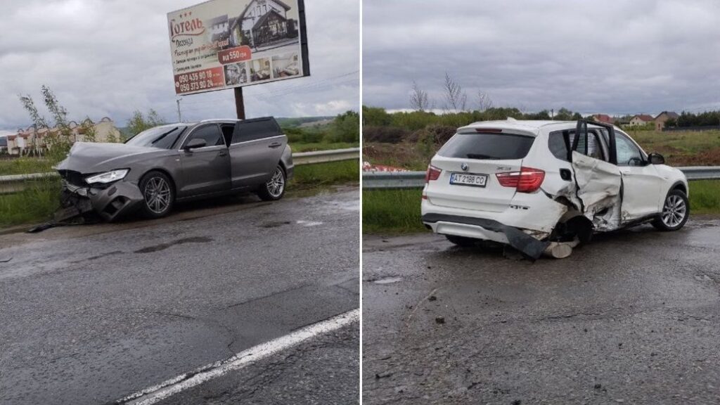 На Прикарпатті через водійку BMW зіткнулися три автівки. ФОТО