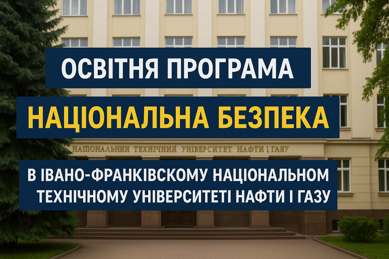 Абітурієнтів запрошують вступати на освітню програму "Національна безпека" у франківському ЗВО ІФНТУНГ