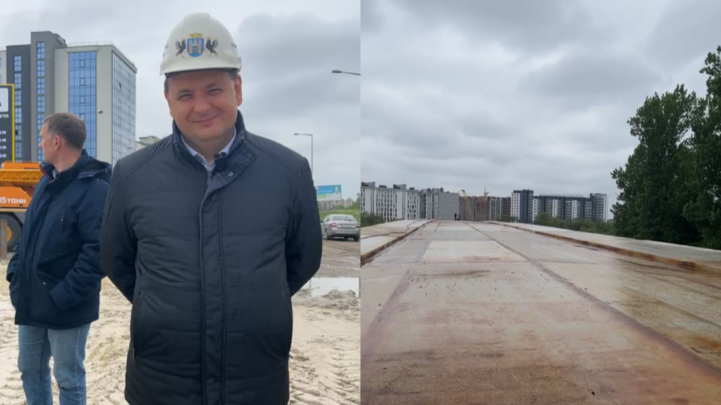 Очільник Івано-Франківська прогулявся новим мостом на Пасічну. ВІДЕО