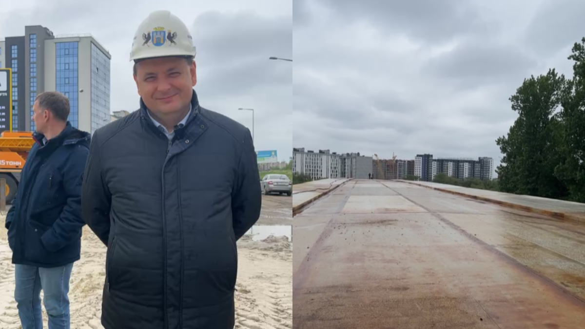 Очільник Івано-Франківська прогулявся новим мостом на Пасічну. ВІДЕО
