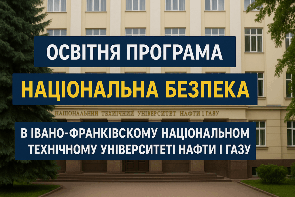 ІФНТУНГ запрошує абітурієнтів вступати на нову перспективну спеціальність "Національна безпека"