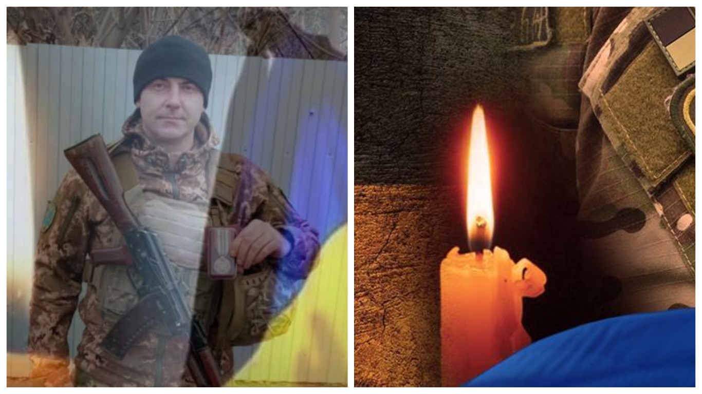 Військовий з медаллю та свічка пам'яті