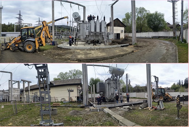 У Ворохті замінили силовий трансформатор