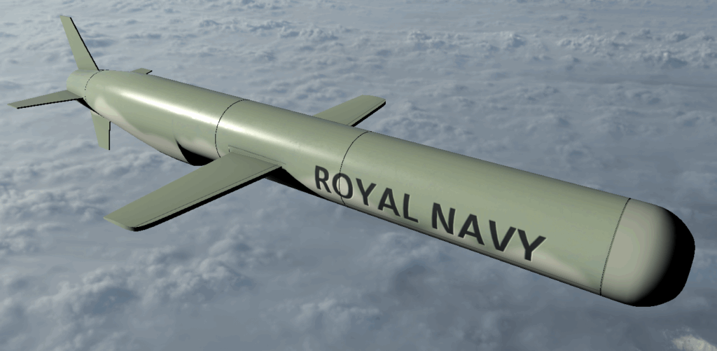 Ракета крилата Королівського флоту в польоті