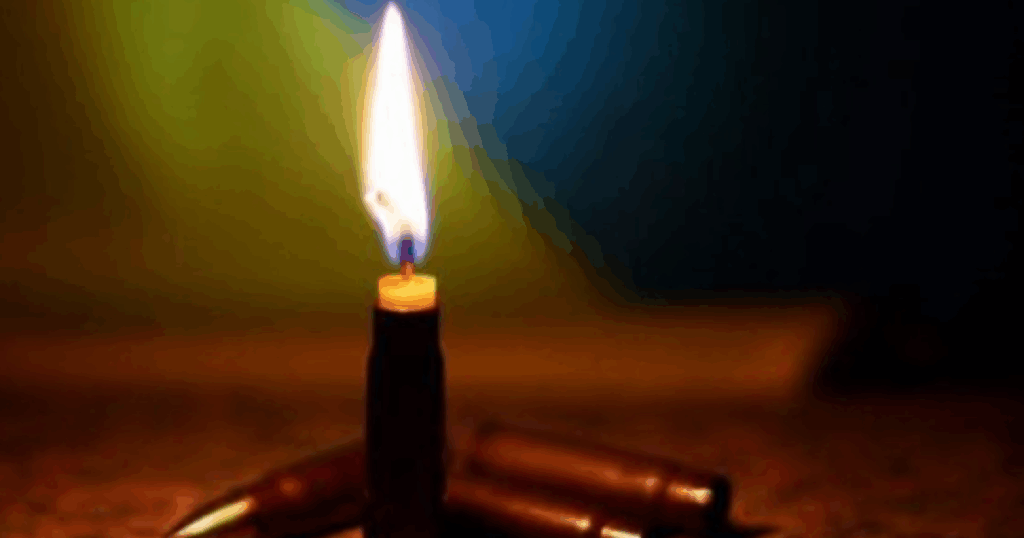 Куля свічка з підсвіченням.