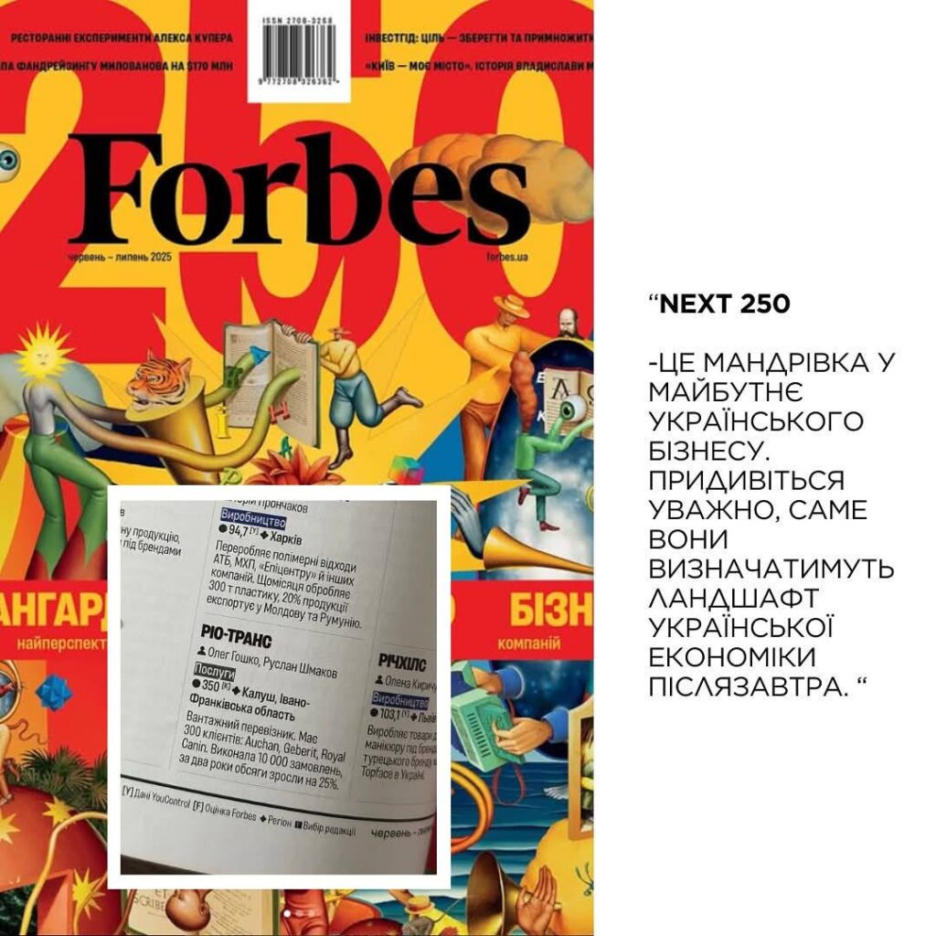Обкладинка журналу Forbes з ілюстраціями.