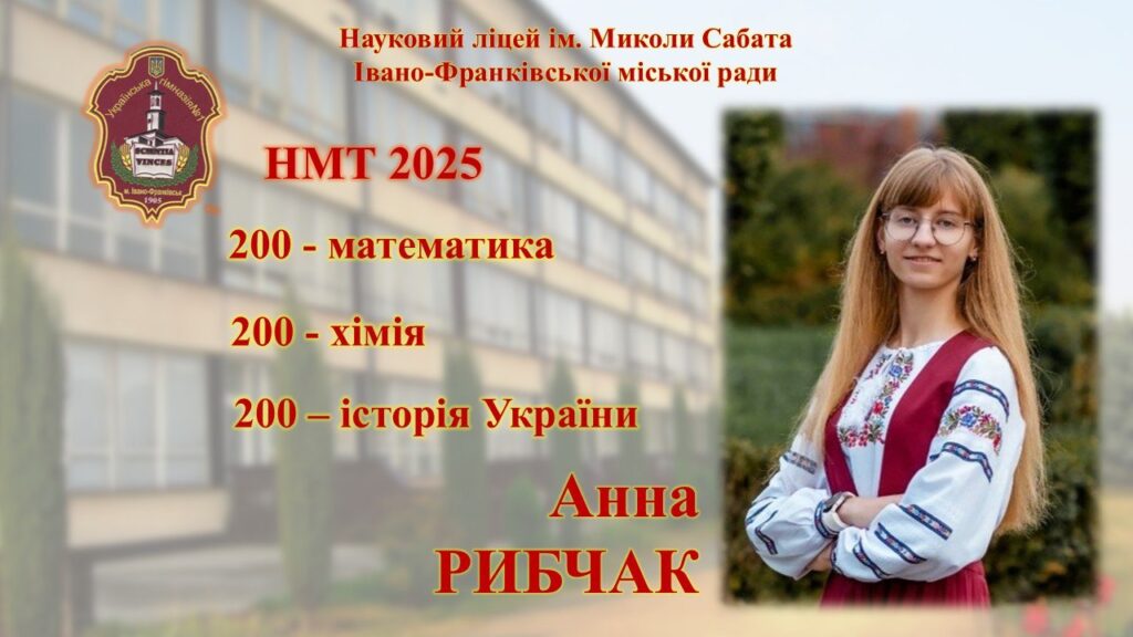 Науковий ліцей, учень, успіх у математиці, хімії, історії