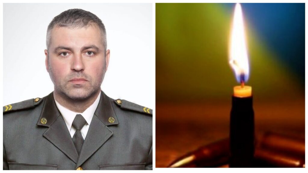 Військовий в однострої і запалена свічка