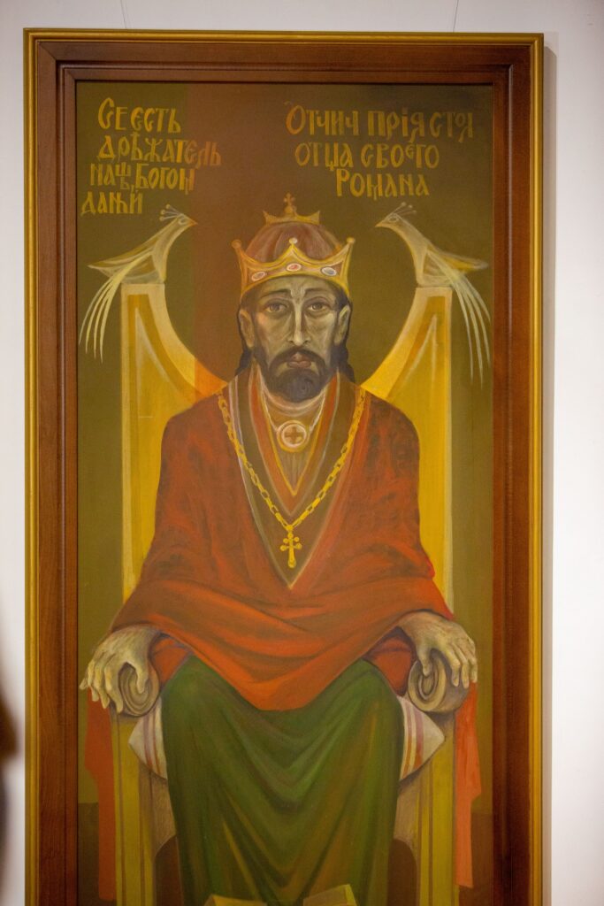 Портрет короля в короні та хресті