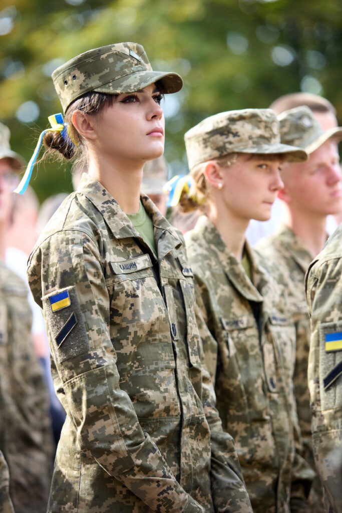 Українські військові на церемонії