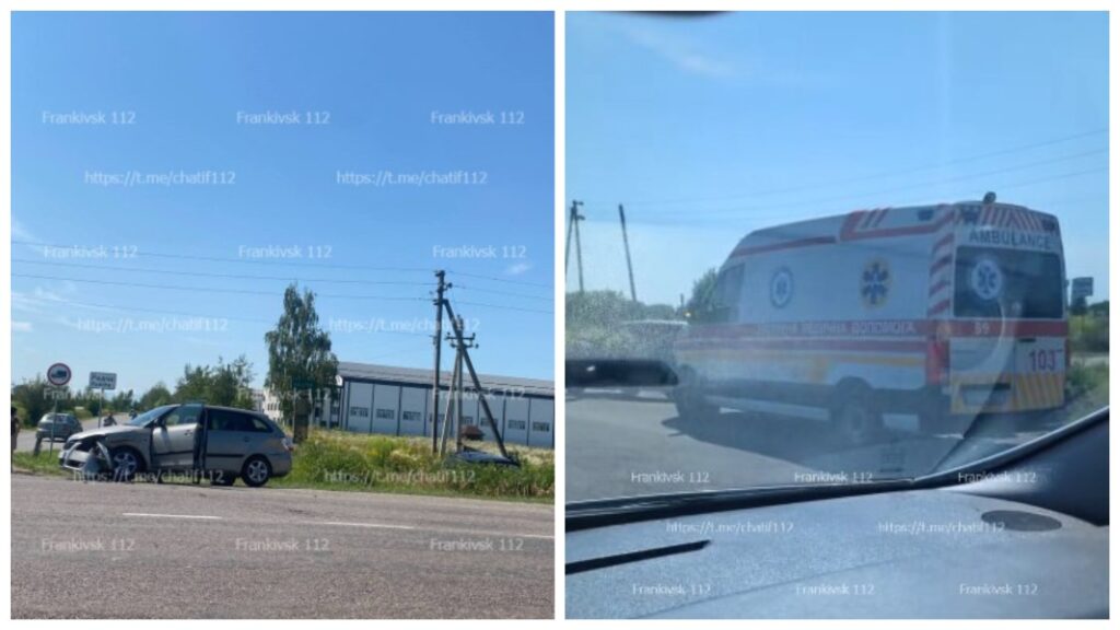 ДТП з участю легковика та швидкої допомоги.