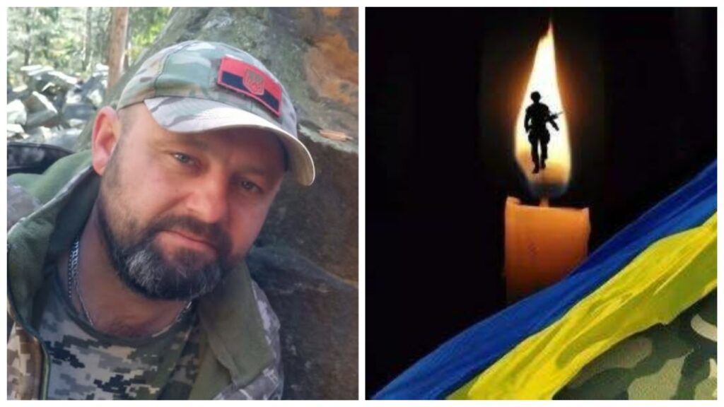 Чоловік у камуфляжі, свічка в темряві