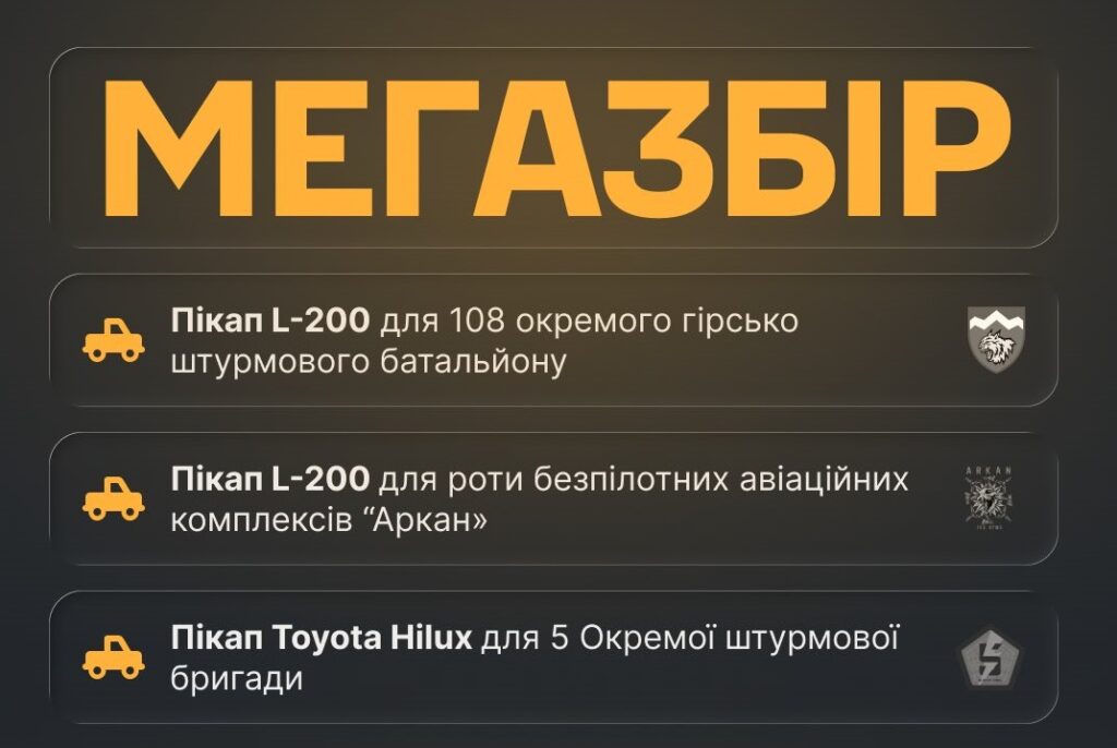 Мегазбір для підрозділів армії України.