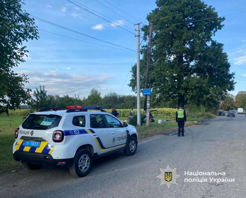 Поліційний патрульний автомобіль на сільській дорозі