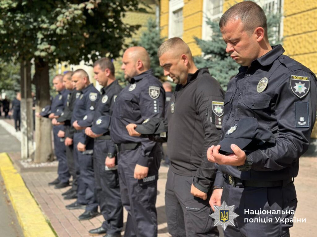 Поліція України в строю під час церемонії