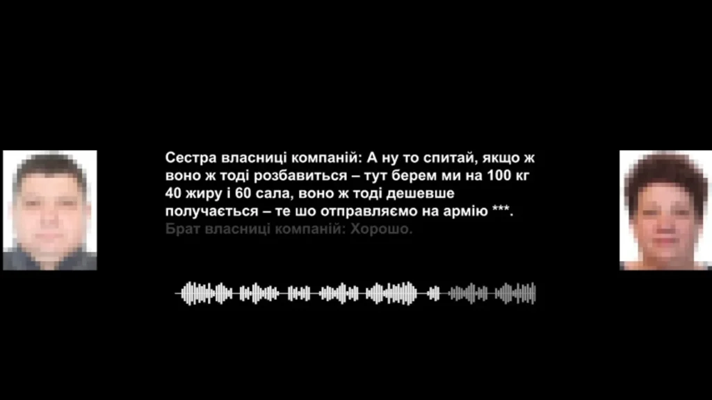 Аудіозапис розмови про змішування жиру з салом.