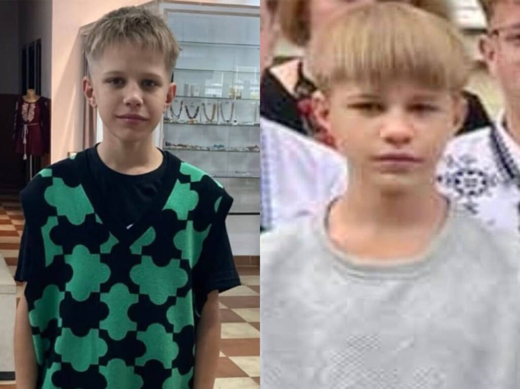 Дві фотографії хлопчиків у різному одязі.