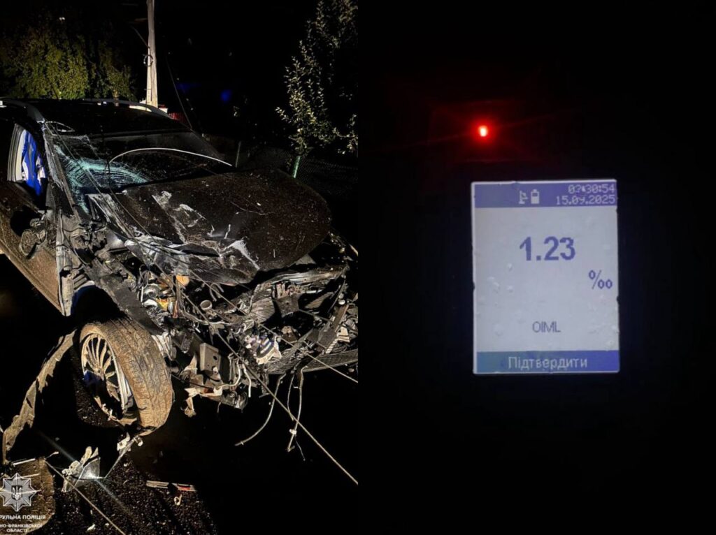 Пошкоджене авто та високий рівень алкоголю