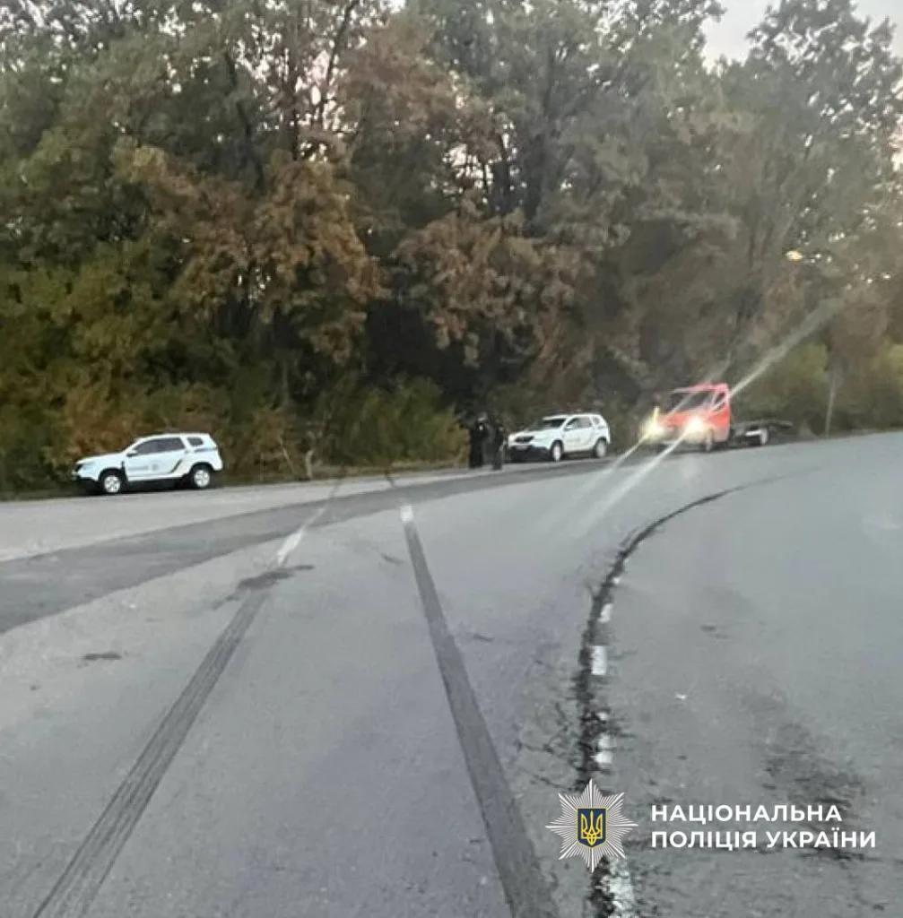 Дорожньо-транспортна пригода на трасі серед дерев