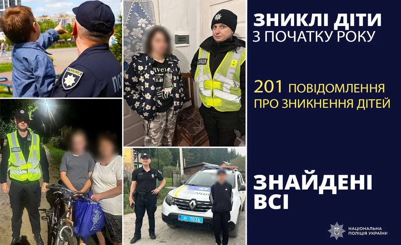 Поліція України знаходить усіх зниклих дітей