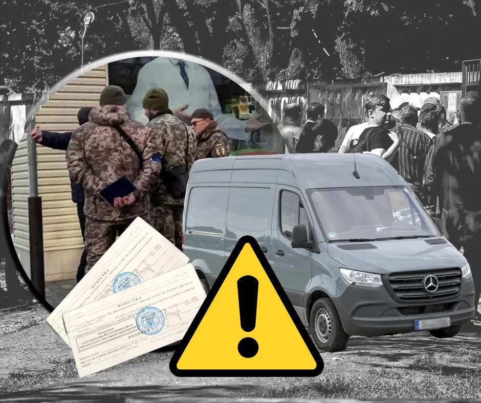 Військові перевіряють документи біля мікроавтобуса