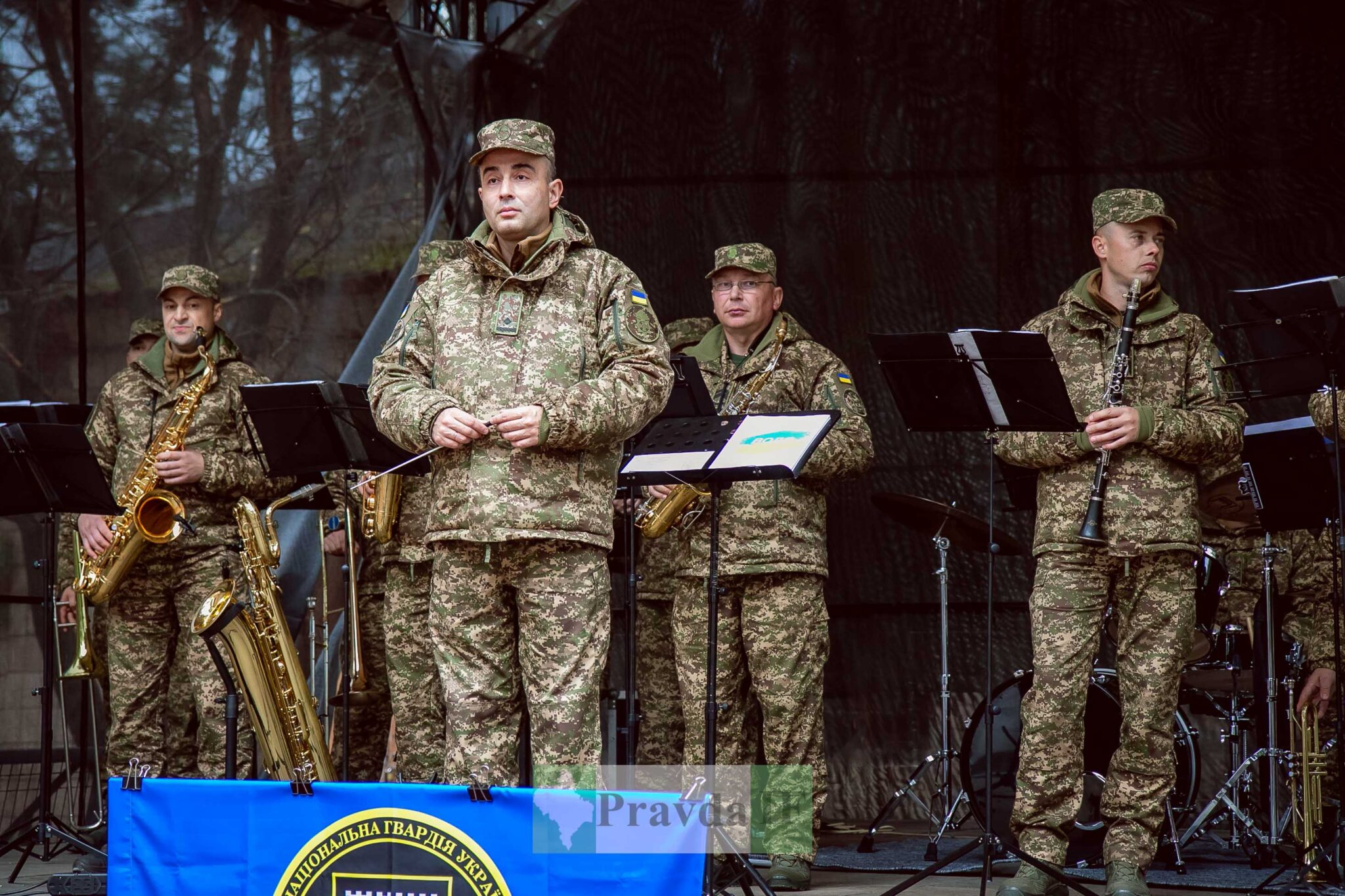 Військовий оркестр Національної гвардії України на концерті.