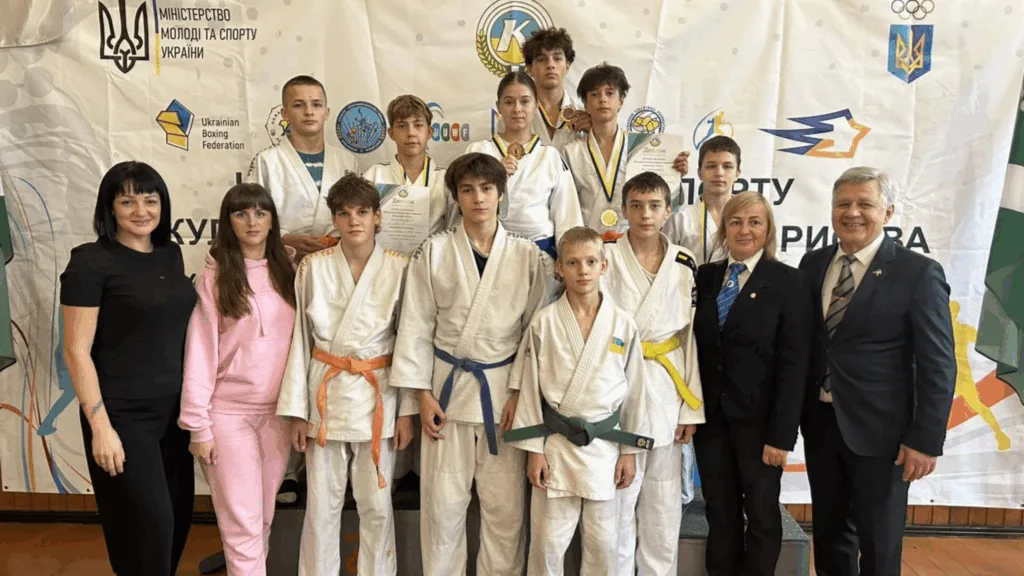 Українська команда дзюдоїстів на змаганнях