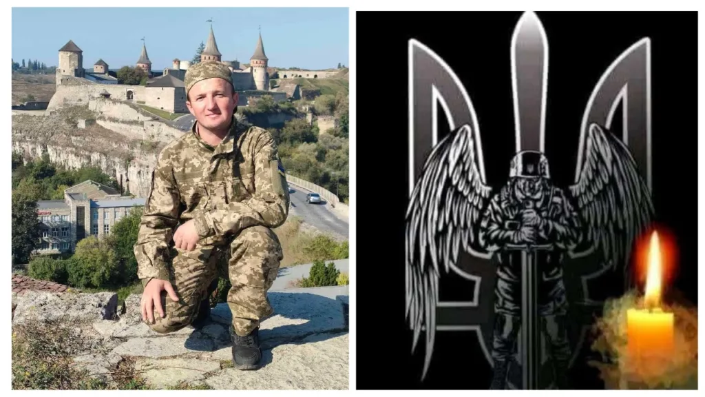 Український військовий та свічка пам’яті героїв