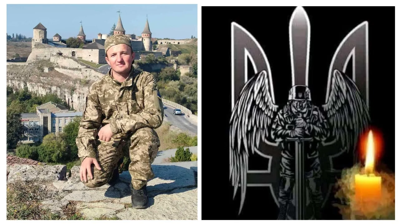 Український військовий та свічка пам’яті героїв