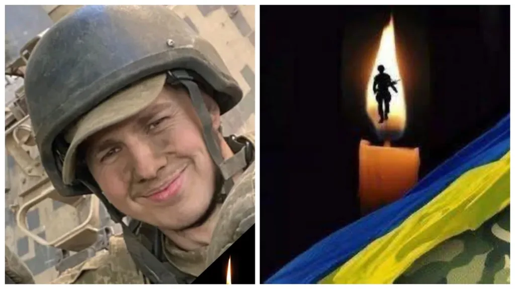 Український військовий і свічка пам’яті героїв