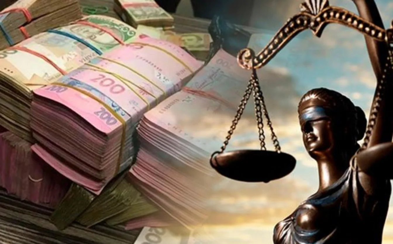 Гроші та Феміда символізують корупцію і правосуддя